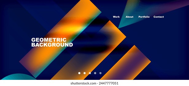 Various colorful geometric shapes abstract web template with gradients and light blur effects. Vector Illustration For Wallpaper, Banner, Background, Card, Book Illustration, landing page