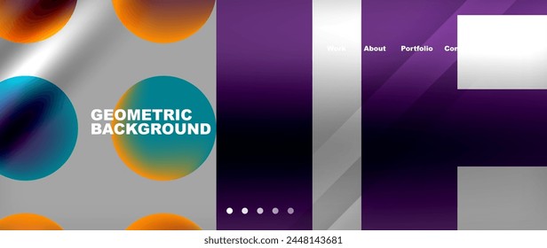 Various colorful geometric shapes abstract web template with gradients and light blur effects. Vector Illustration For Wallpaper, Banner, Background, Card, Book Illustration, landing page