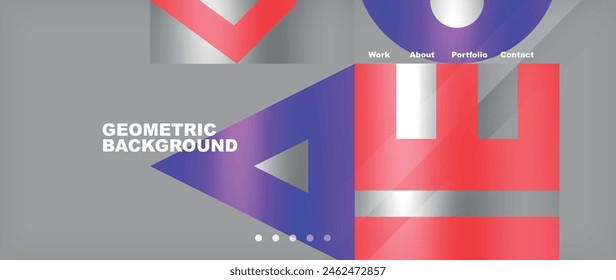Various colorful geometric shapes abstract web template with gradients and light blur effects. Vector Illustration For Wallpaper, Banner, Background, Card, Book Illustration, landing page