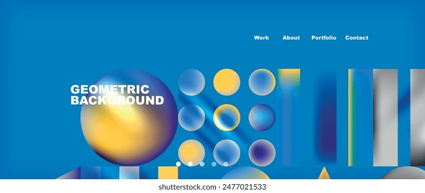 Various colorful geometric shapes abstract web template with gradients and light blur effects. Vector Illustration For Wallpaper, Banner, Background, Card, Book Illustration, landing page