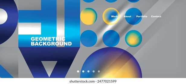Various colorful geometric shapes abstract web template with gradients and light blur effects. Vector Illustration For Wallpaper, Banner, Background, Card, Book Illustration, landing page