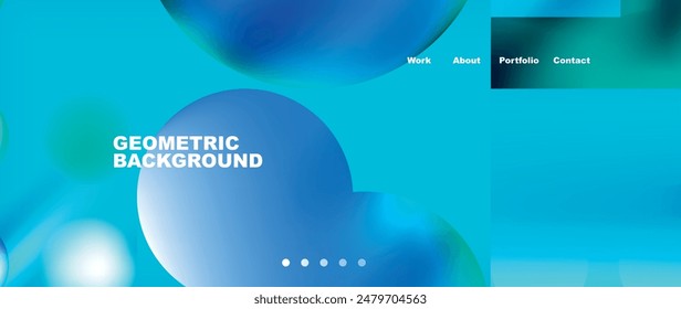 Various colorful geometric shapes abstract web template with gradients and light blur effects. Vector Illustration For Wallpaper, Banner, Background, Card, Book Illustration, landing page