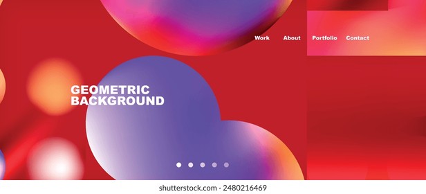 Various colorful geometric shapes abstract web template with gradients and light blur effects. Vector Illustration For Wallpaper, Banner, Background, Card, Book Illustration, landing page