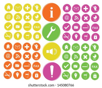 Various colorful icons for web (vector)