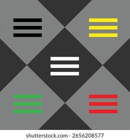 Vários coloridos Menu ícone design para o seu site.