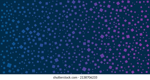 Various Colorful Randomly Placed, Sized and Oriented Squares Pattern - Texture, Background, Design Element in Editable Vector Format