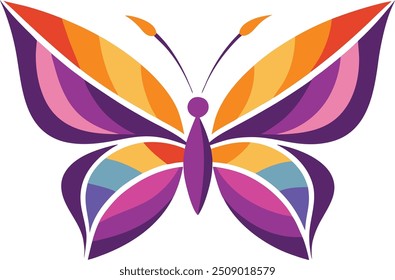 Diversos colores del vector de la mariposa 