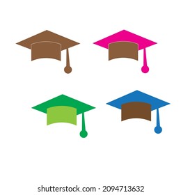 various colors of educational logo or flat or minimalist academic logo