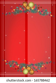 Various Colors of Lovely Christmas Balls or Christmas Ornaments Decorated on Christmas Tree Branches, One of The Most Often Seen Symbols of Christmas.  