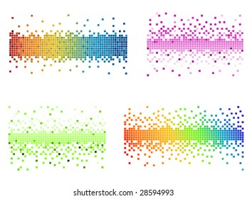 various colors and shapes pixel