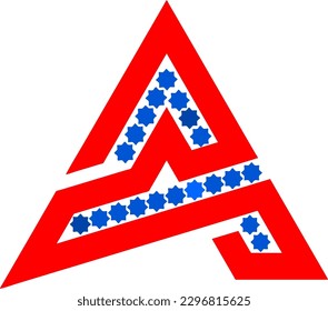 various colors and shapes of prefix or letter A logo models
