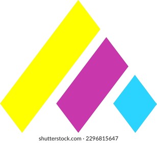 various colors and shapes of prefix or letter A logo models