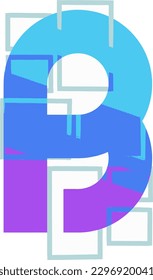 various colors and shapes of prefix or letter B logo models