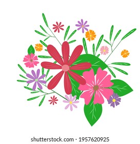 Various Colours Flowers Summer Time Several Stock Vector (Royalty Free ...