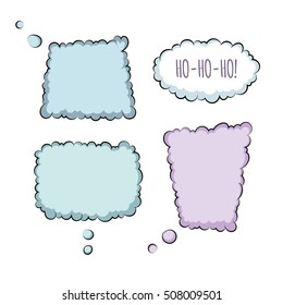Various Comics Speech Balloons And Mind Bubbles Vector Collection. Editable colors And Copy Space