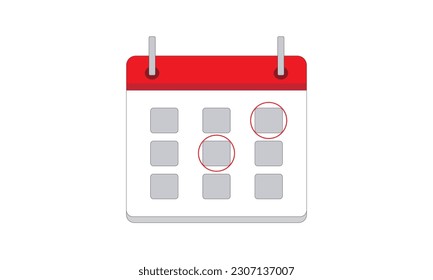 Various concepts of the calendar isolated on white.Vector illustration.