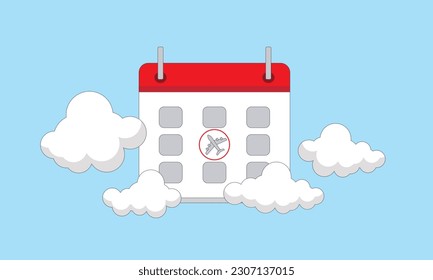 Various concepts of the calendar isolated on white.Vector illustration.