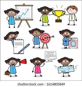 Various Concepts with Office Lady - Collection of Concepts Vector illustrations