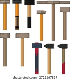 Various Construction Sledgehammers Models Vectors