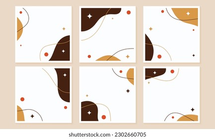 Various contemporary backgrounds set of modern and trendy illustration