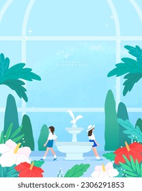 Various cool summer background illustrations