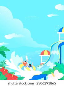 Various cool summer background illustrations