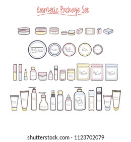 Various Cosmetic Bottle in Different Shapes and Sizes