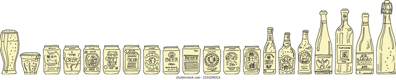 Various craft beers and wines