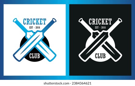 Various cricket logo designs vector editable svg