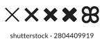 Various cross shapes and adinkra symbol, representing diversity and cultural elements, set against transparent backdrop.
