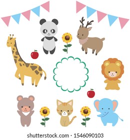 Various cute animal illustrations for children
