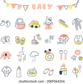 Various cute baby item sets