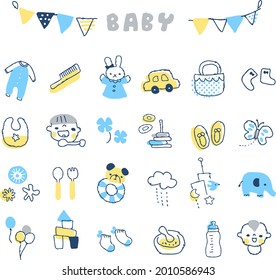 Various cute baby item sets