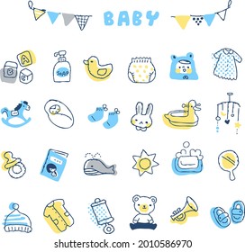 Various cute baby item sets