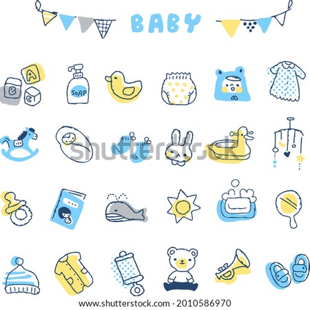Various cute baby item sets