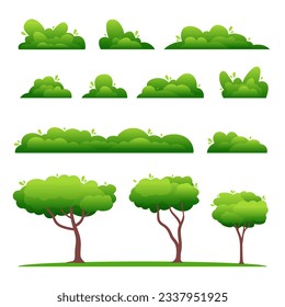 various cute bush and trees collection