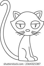 various cute cat vector lineart 