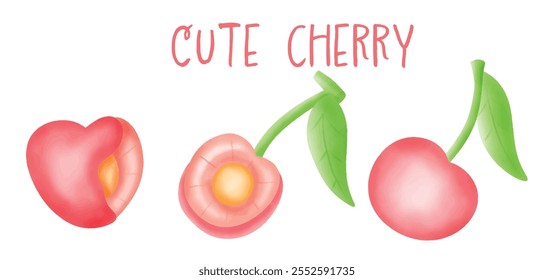 Diversas Formas lindas de la cereza para la decoración