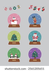 Various and cute Christmas object illustrations