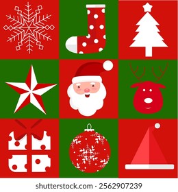 Various cute christmas vector icons.