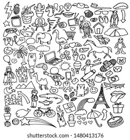 Various cute doodle, cartoon, collection