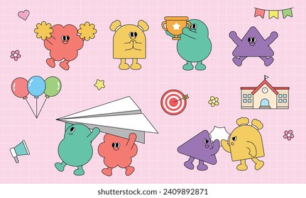 Various and cute figure character illustrations