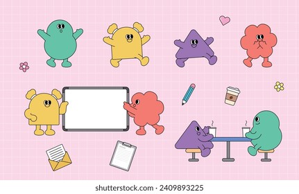 Various and cute figure character illustrations