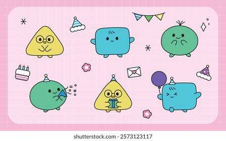 Various and cute figure character illustrations