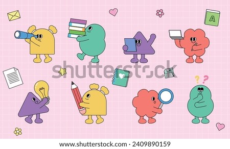 Various and cute figure character illustrations