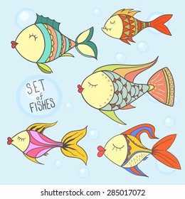 Various cute fishes collection