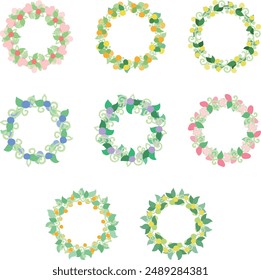 Various cute flower frame graphics