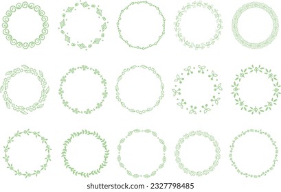 Various cute frame graphics with the theme such as flowers and nature and curves