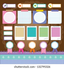 various cute scrapbook element design set