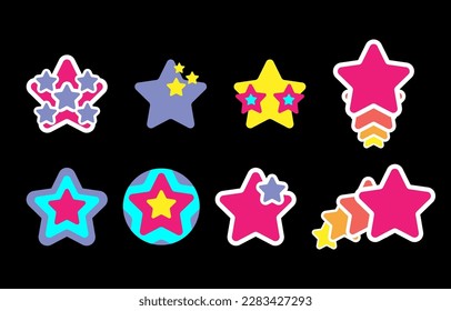various cute star shape collection multicolor children style